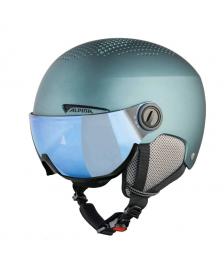 ALPINA Boys Carat Le Visor HM ski & Snowboard Helmet 51-55 cm Nightblue-Denim matt