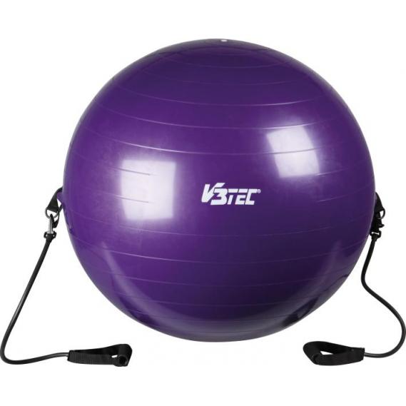 Gymnastikball V3Tec mit Trainingsexpander violett