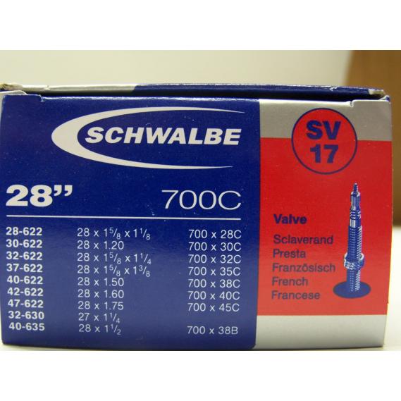 Schlauch Schwalbe (28x1,75-700B) 17 SV-Ventil